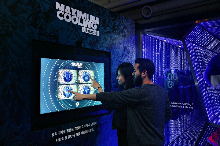 Экран с просмотром магазина Climachill в Сеуле