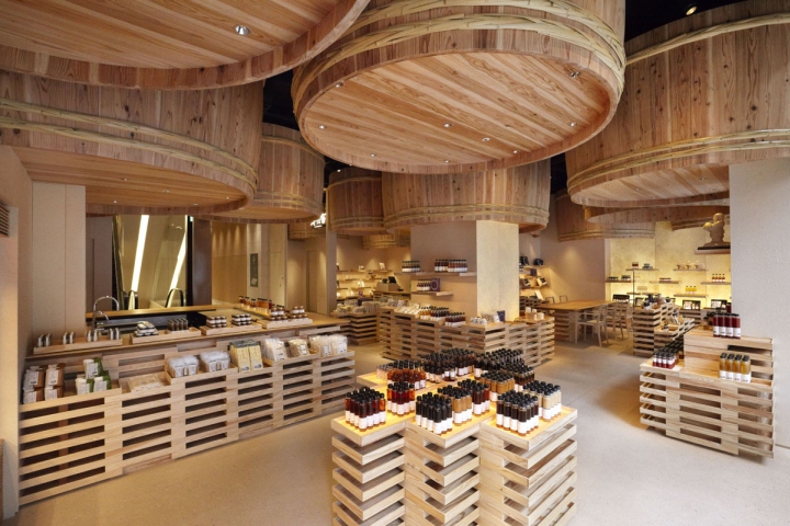 Превосходный интерьер магазина соевого соуса Kayanoya в Токио