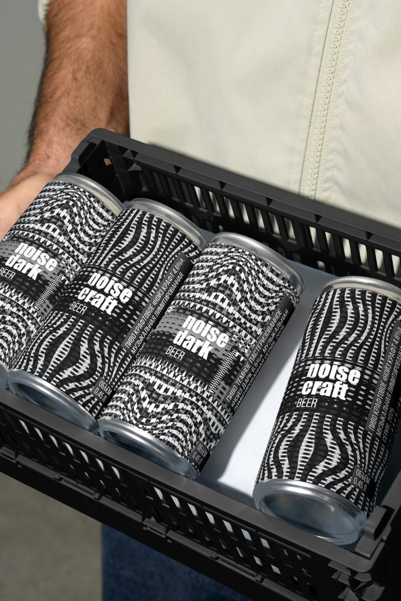 Банки крафтового пива Noise в ящике