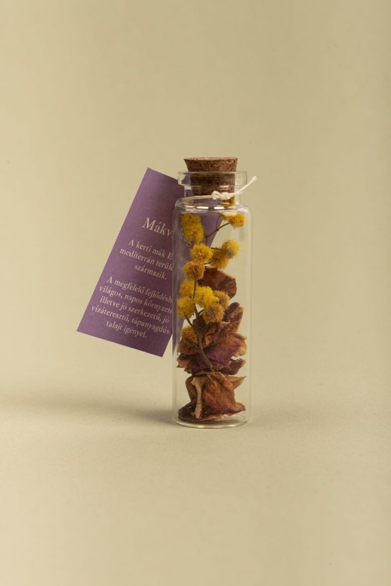 Баночка с цветами Heni Herbáriuma plant relief packaging