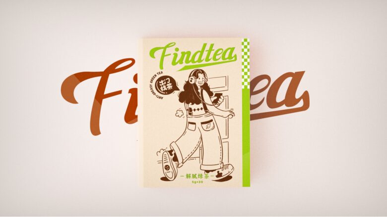 Бело-зеленая упаковка Find Tea