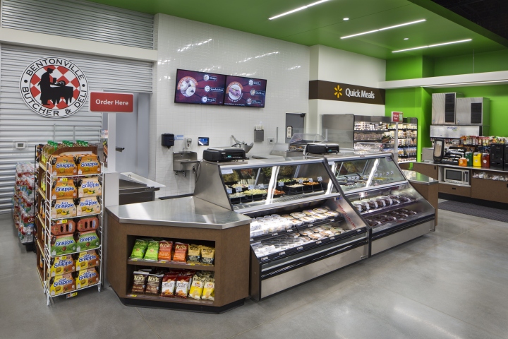 Чудесный дизайн интерьера продуктового магазина Walmart в США