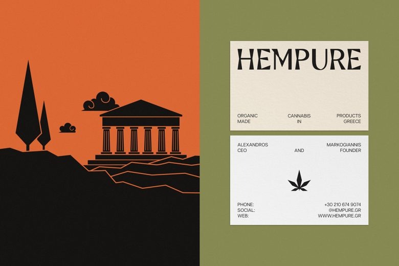 Фирменная графика и визитка Hempure