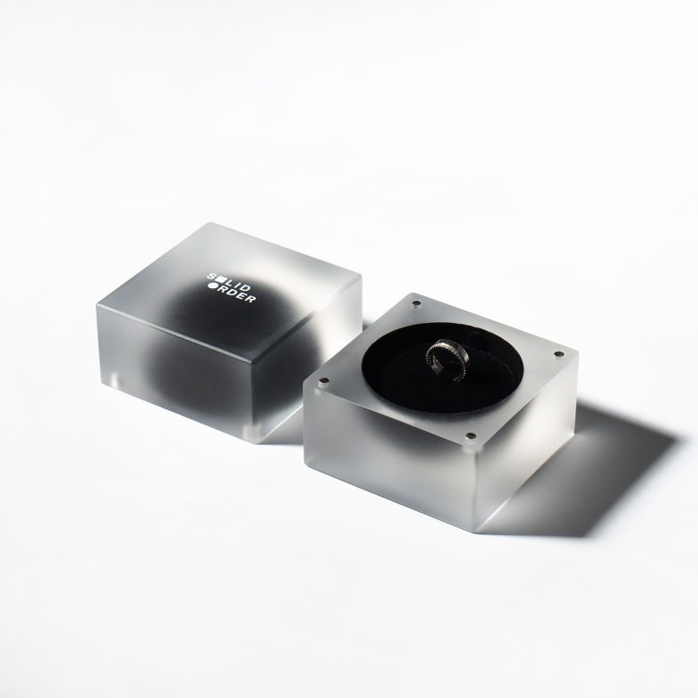 Футляр Solid Order Открытый куб с кольцом и закрытый куб