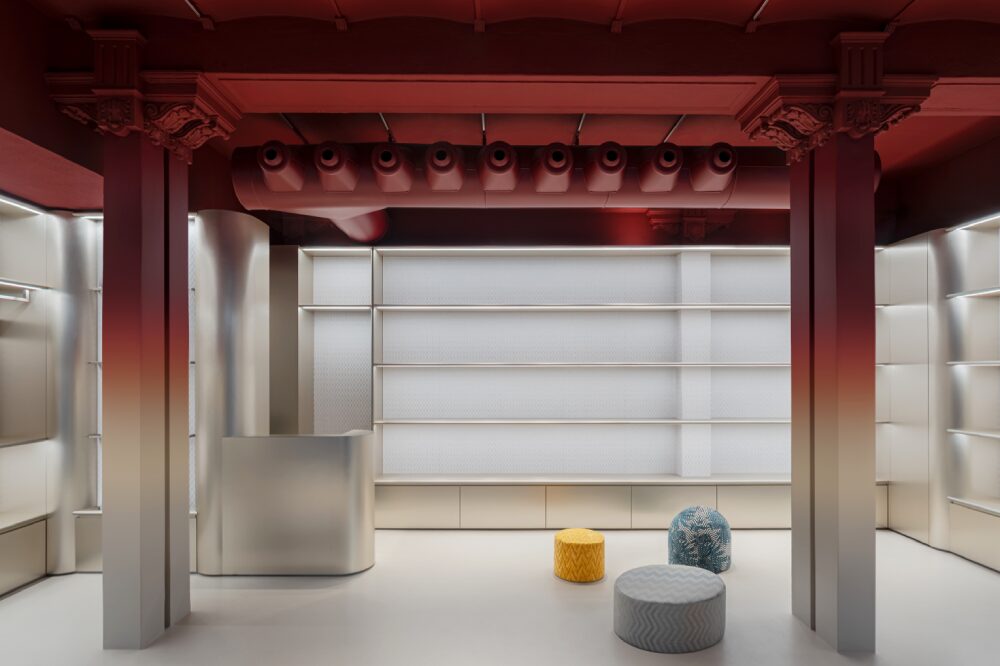 Интерьер магазина Missoni Store общий вид торгового зала