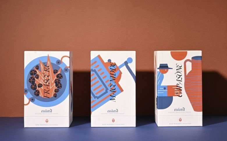 Коробки с иллюстрациями коллекции продуктов Keep Memories