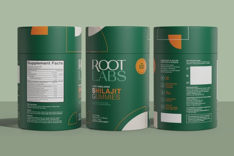 Линейка упаковки добавок в зеленом дизайне Root Labs by BRIGADE