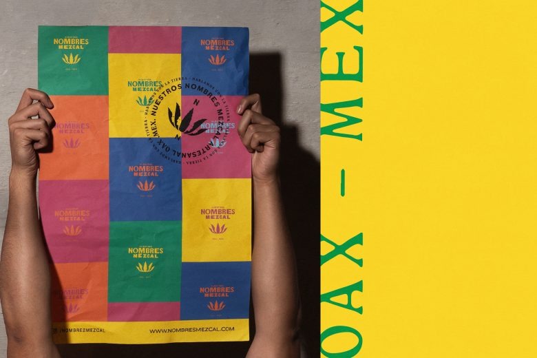 Лист с брендом Nuestros Nombres Mezcal