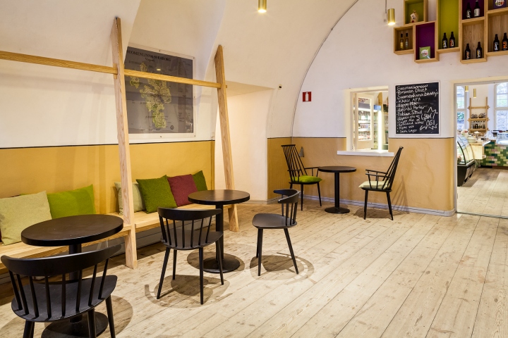 Дизайн кафе Viaporin Deli & Café by Amerikka в Хельсинки