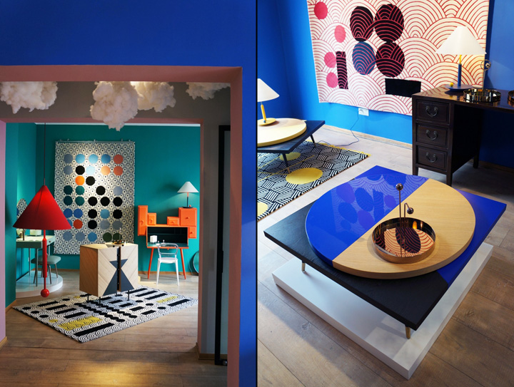 Дизайн мебельного салона Maison Dada - двухцветный стол