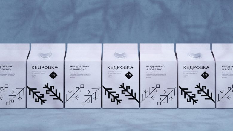 Минималистичная линейка упаковок Kedrovka cedar milk