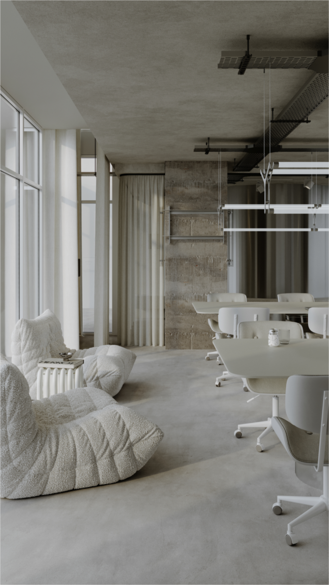 Офисное Пространство С Зоной Отдыха И Рабочими Столами RAW