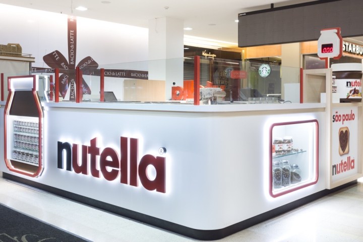 Оригинальное оформление киоска Nutella в Сан-Паулу
