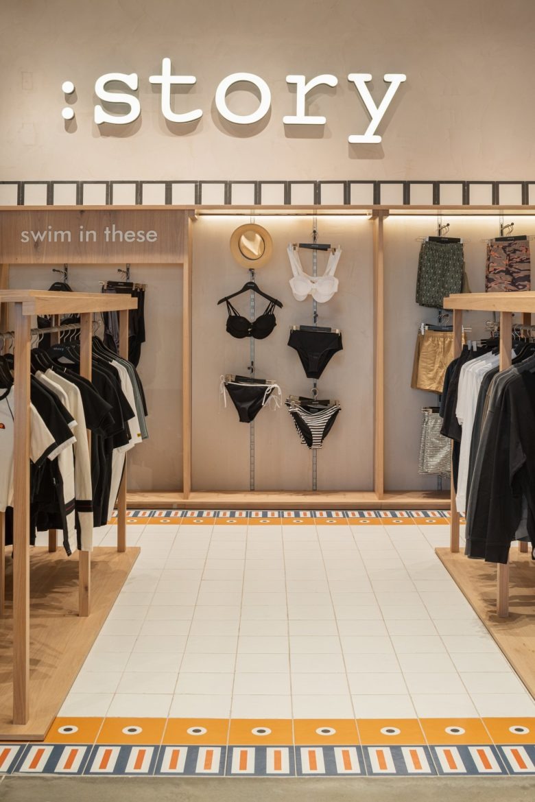 Отдел с купальниками и одеждой Story Eilat store
