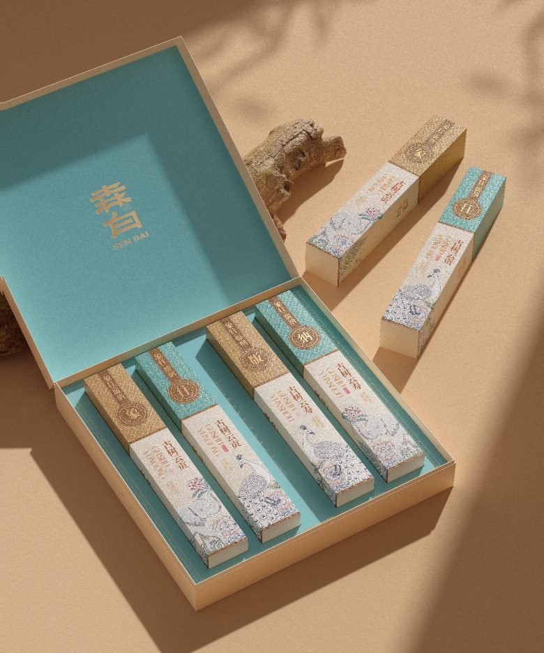 Открытый подарочный набор чая Четыре упаковки в коробке Senbai х Gugo