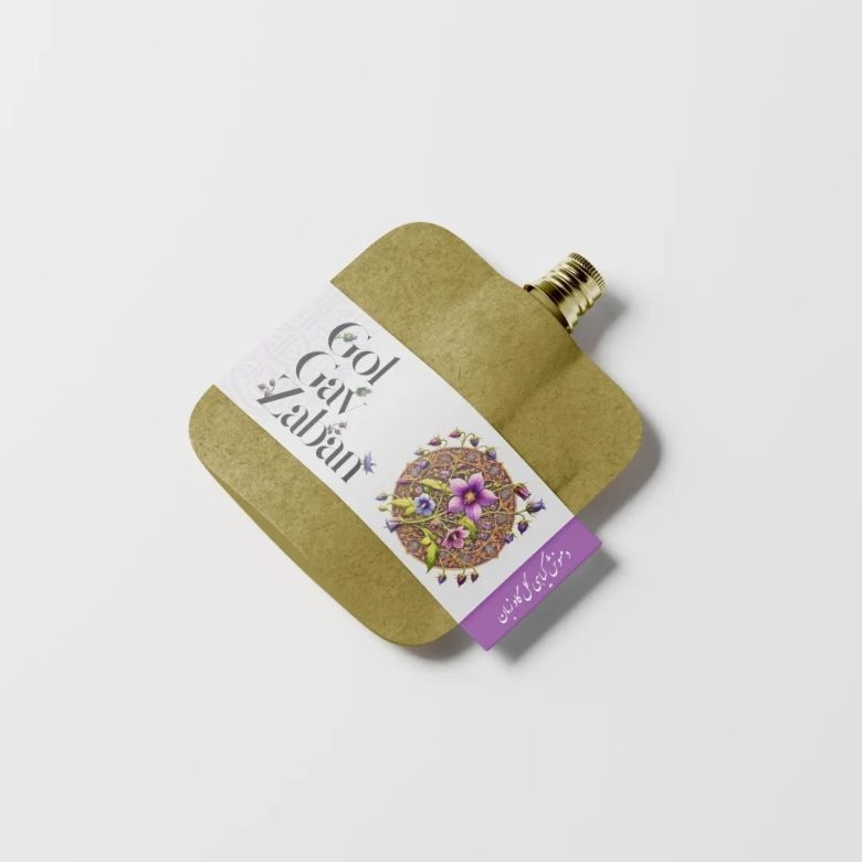 Пакет травяного чая под углом Gol Gav Zaban herbal tea