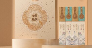 Подарочный набор чая Коробка и четыре упаковки Широкий кадр Senbai х Gugo