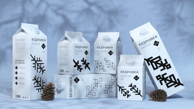 Повторяющийся паттерн упаковки Kedrovka cedar milk