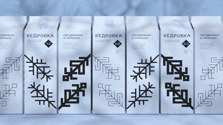 Разные варианты дизайна упаковки Kedrovka cedar milk