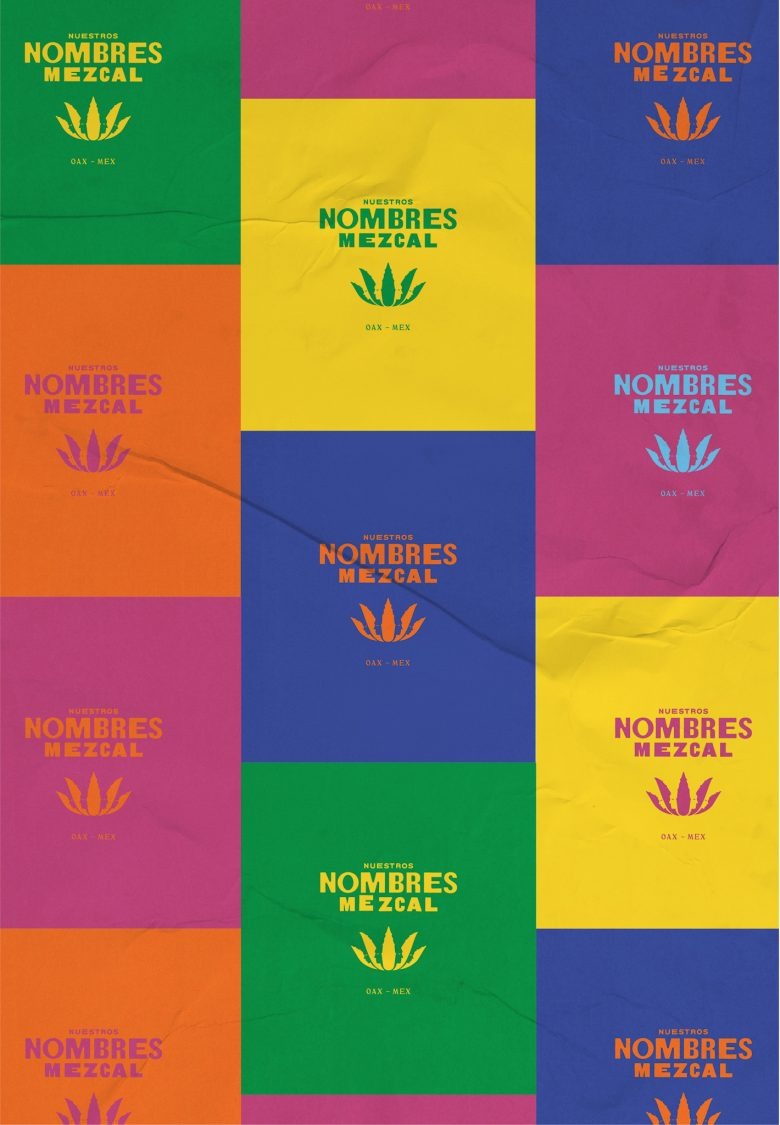 Разные виды этикеток Nuestros Nombres Mezcal