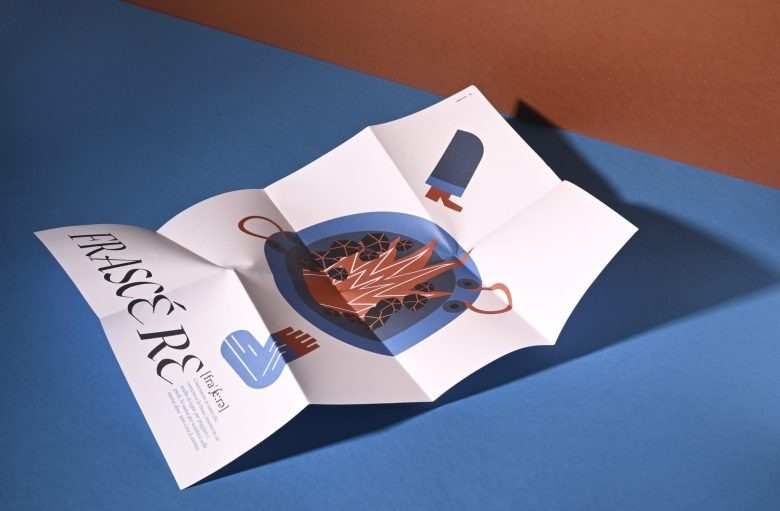 Развернутая упаковка с графикой и дизайном Keep Memories