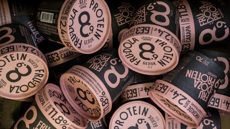 Розовые стаканчики протеинового мороженого FRU_DOZA Protein Ice Cream