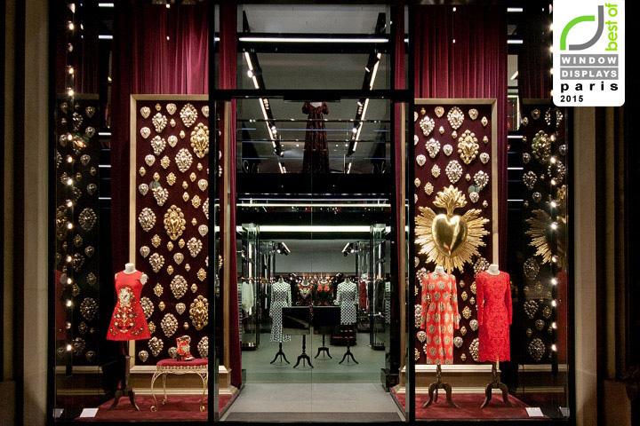 Внешний вид витрины магазина Dolce & Gabbana в Париже