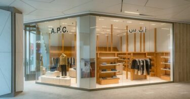 Торговый зал с островным столом A.P.C. store