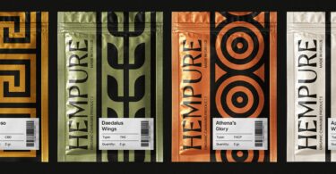 Упаковка продукции Hempure с узорами Hempure