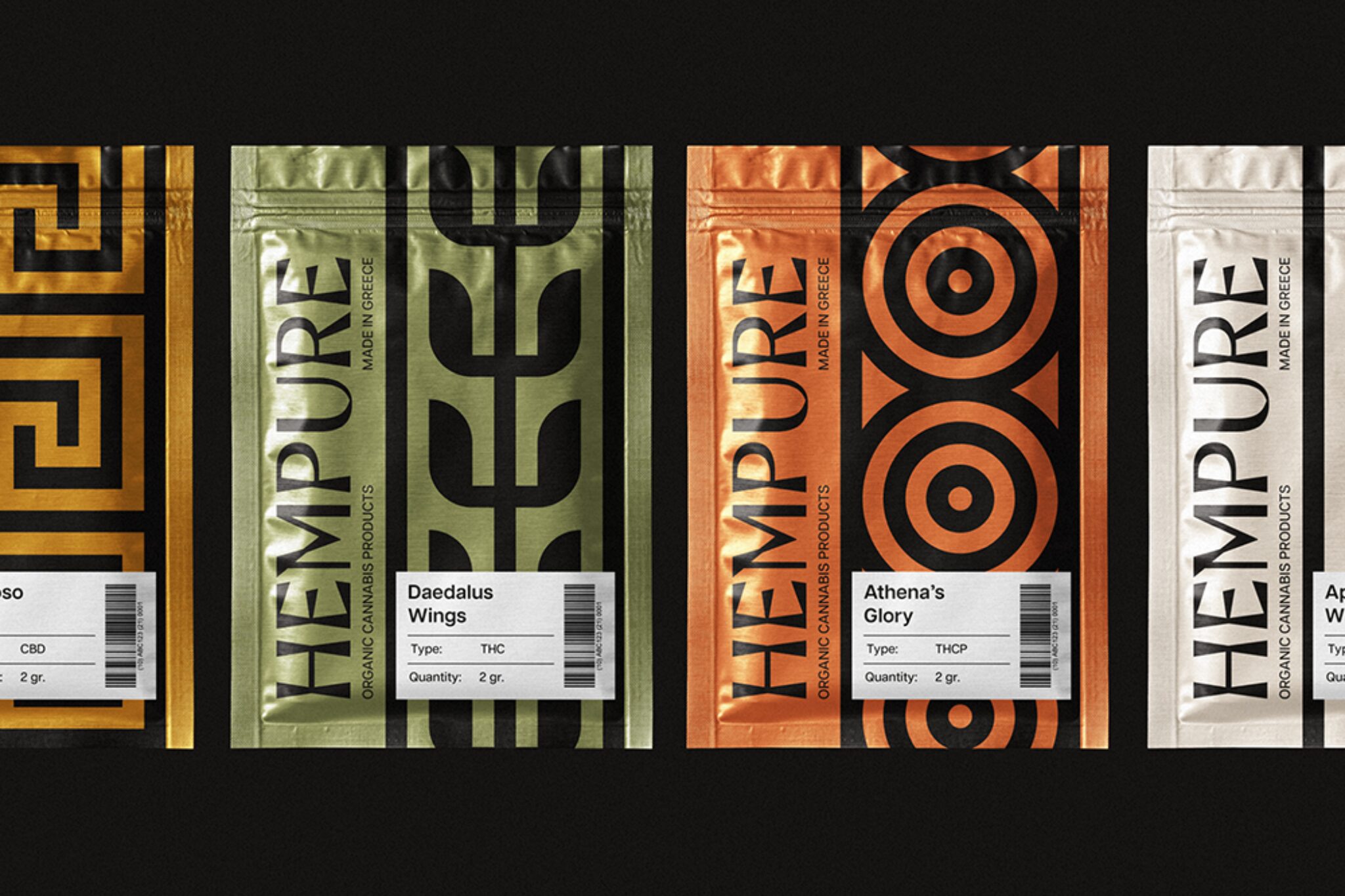 Упаковка продукции Hempure с узорами Hempure