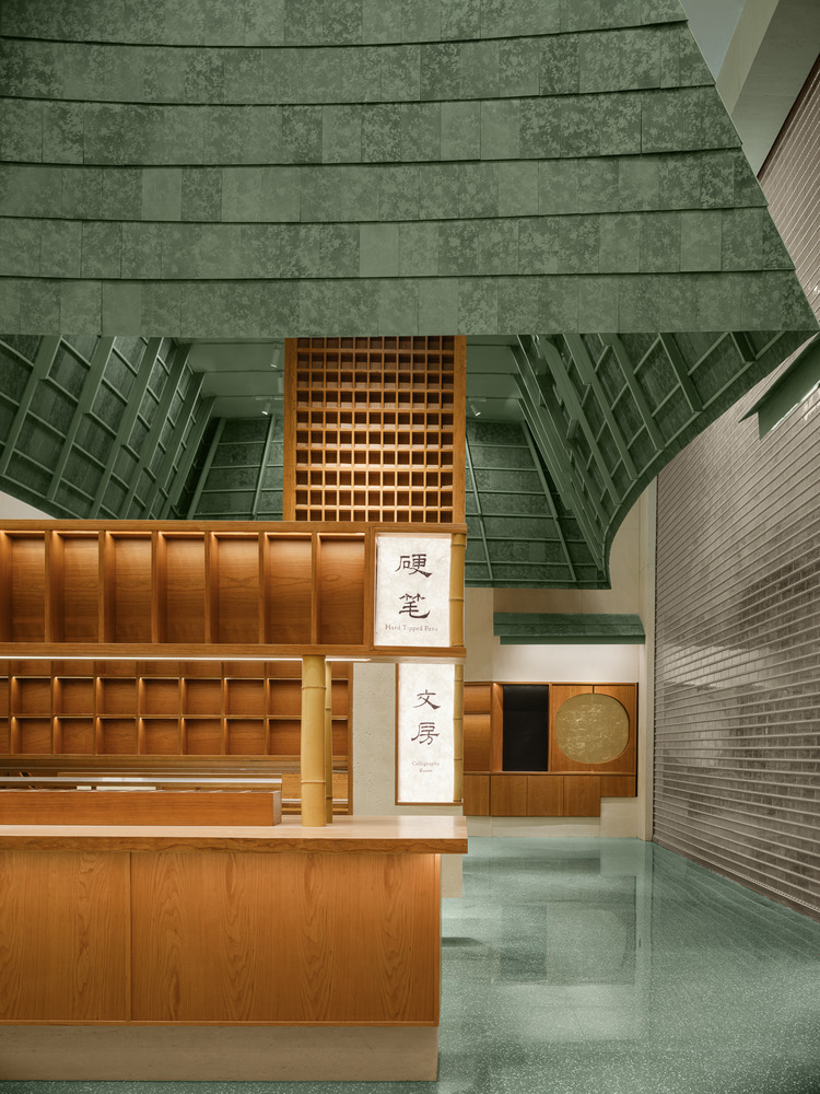 Зона кассы и вывески в магазине XIEZI