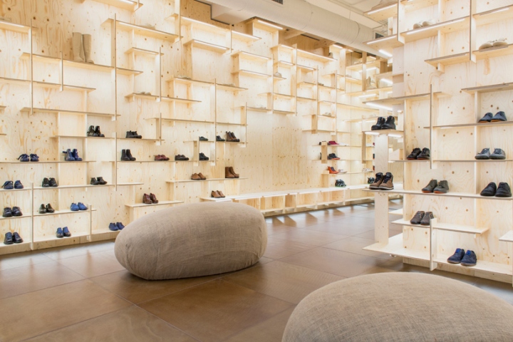 Бесподобный дизайн интерьера обувного бутика бренда Camper в Милане