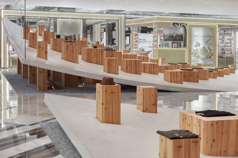 деревянные одиночные прилавки Snow Peak