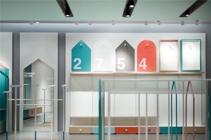 Дизайн детского магазина Kidsmoment - цифры с размерами одежды