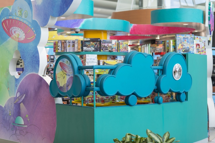 Дизайн детского магазина Swoosh - перегородка небесного стиля