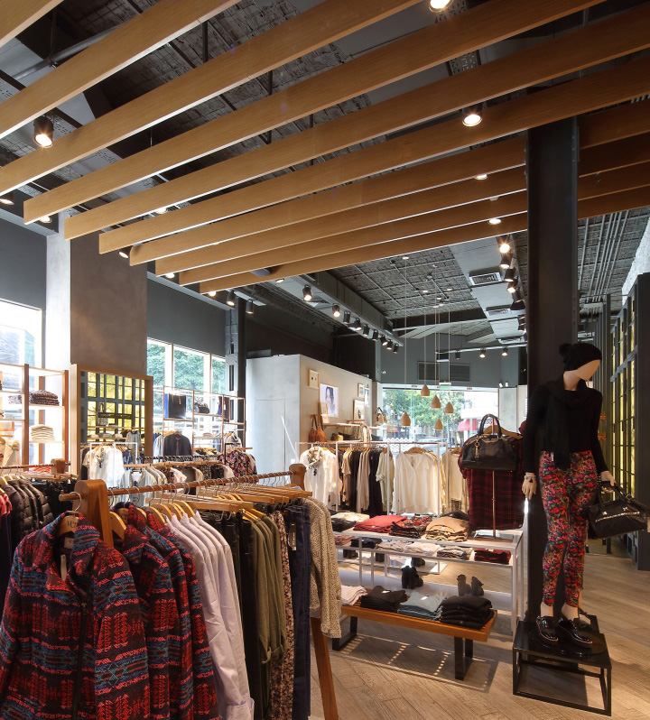 Дизайн магазина одежды и аксессуаров в Буэнос-Айресе, Аргентина: потолок