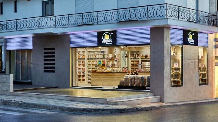 Дизайн магазина сладостей в Греции