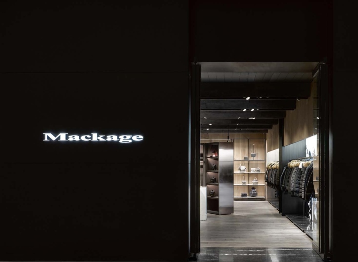 Дизайн магазина верхней одежды Mackage от Burdifilek в Канаде: идеально выбранная палитра