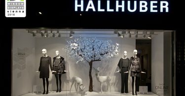 Дизайн витрины бутика одежды Hallhuber: воплощение элегантности