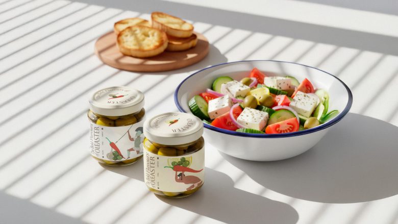 две баночки Oleaster на столе