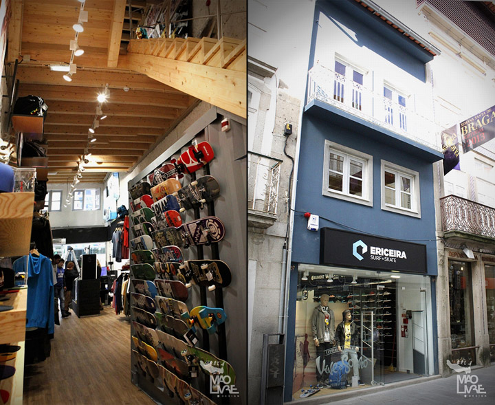 Оформление магазина Ericeira Surf & Skate в Португалии