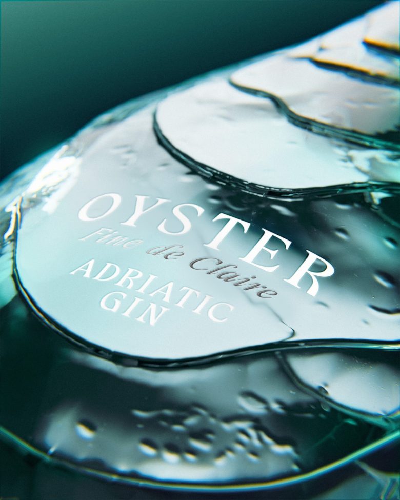 этикетка на бутылке Oyster Gin