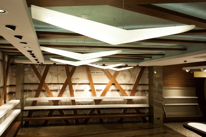 Потолочное освещение в дизайне торгового зала обуви Euromar From в Стамбуле
