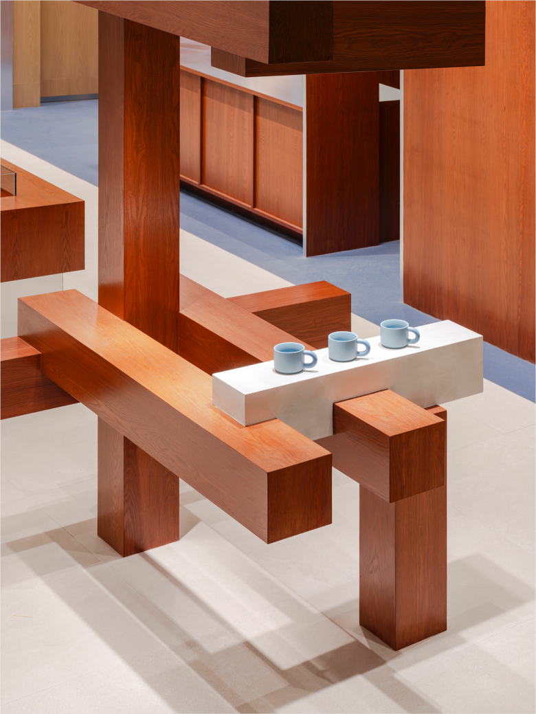 фигурный стол с чашками ASAL store