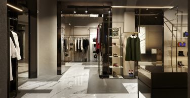 Стильный интерьер бутика одежды Mediterraneo в Италии