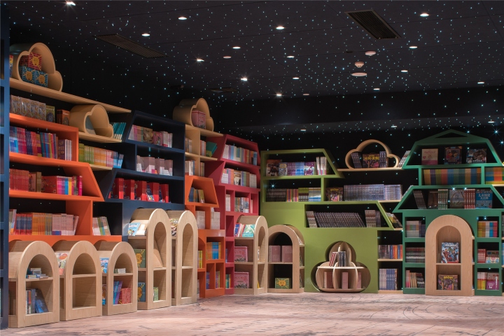 Необычная организация стеллажей в интерьере книжного магазина - Фото 8