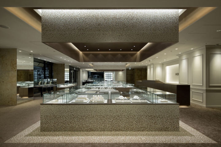 Интерьер ювелирного магазина HOEIDO в Токио, Япония: продуманное освещение