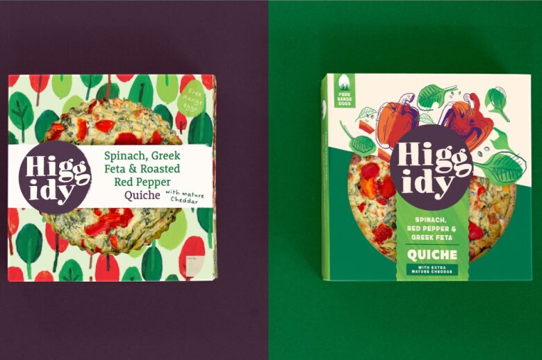 коробка с продукцией Higgidy rebranding