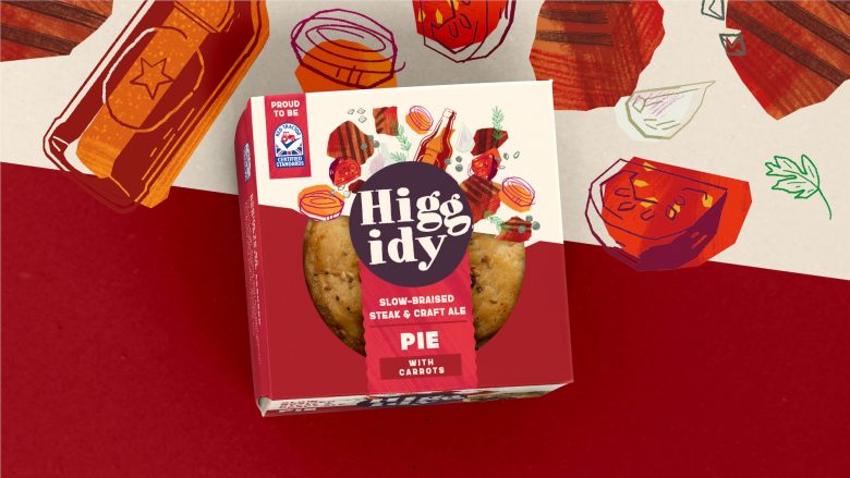 красная коробка Higgidy rebranding