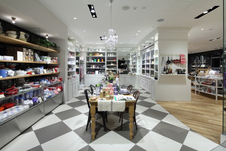 Красивое оформление дизайна интерьера магазина Afternoon Tea LIVING ReMIX Store в Токио